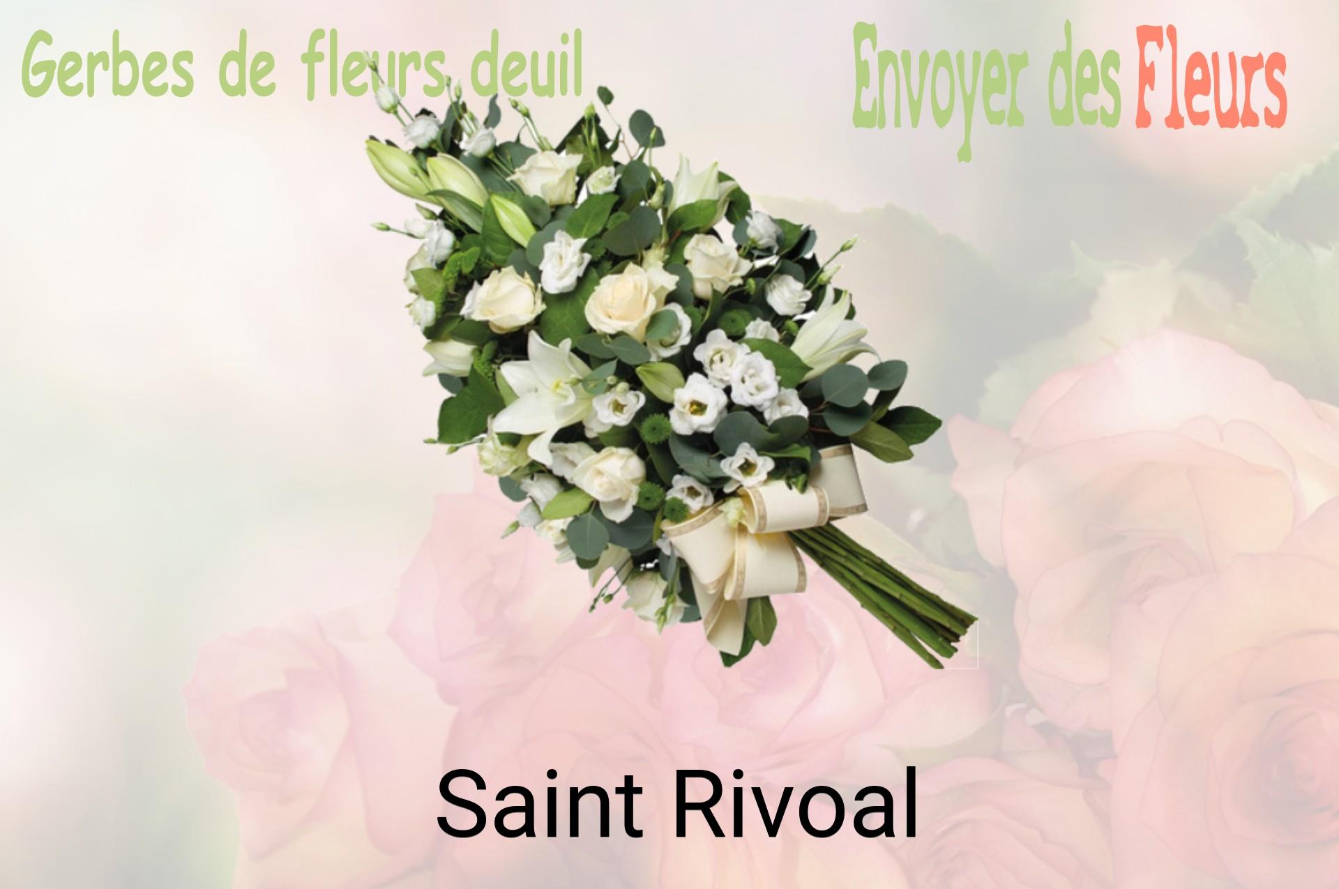 Gerbe de fleurs de deuil livrée à Saint-Rivoal
